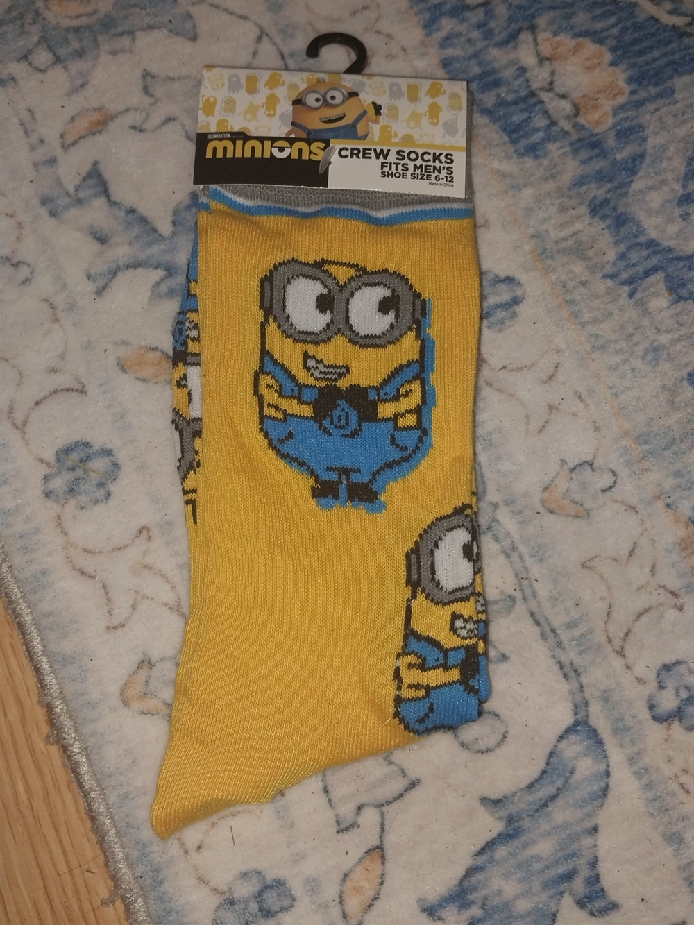 Yellow Crew Socks for Men - Cartoon Character Crew Socks